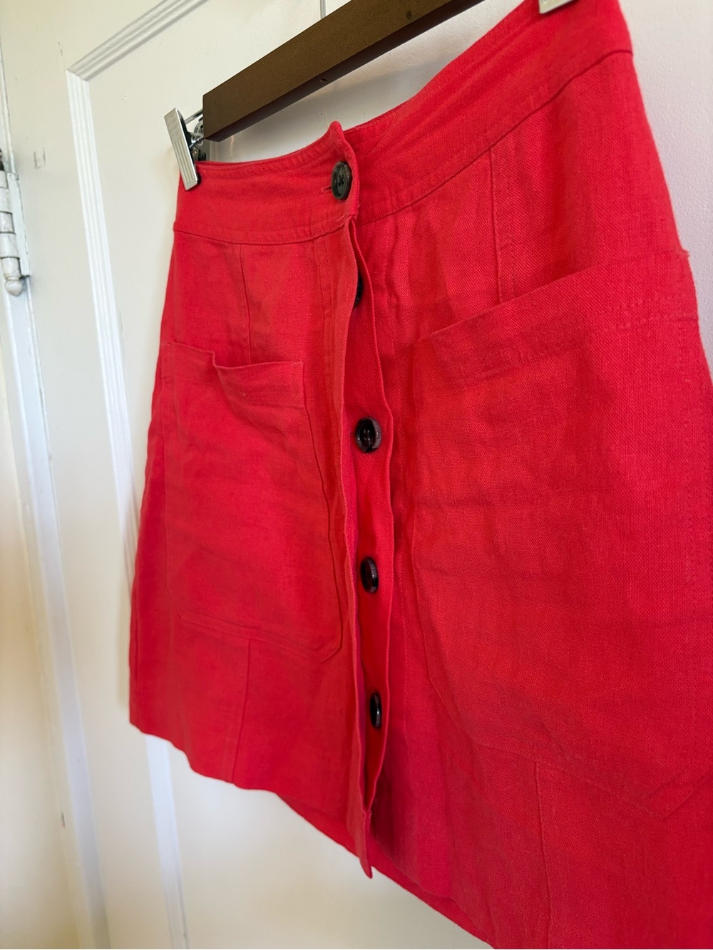Banana Republic Pink A-Line Linen Blend Mini Skirt - 0 - Picture 3 of 8